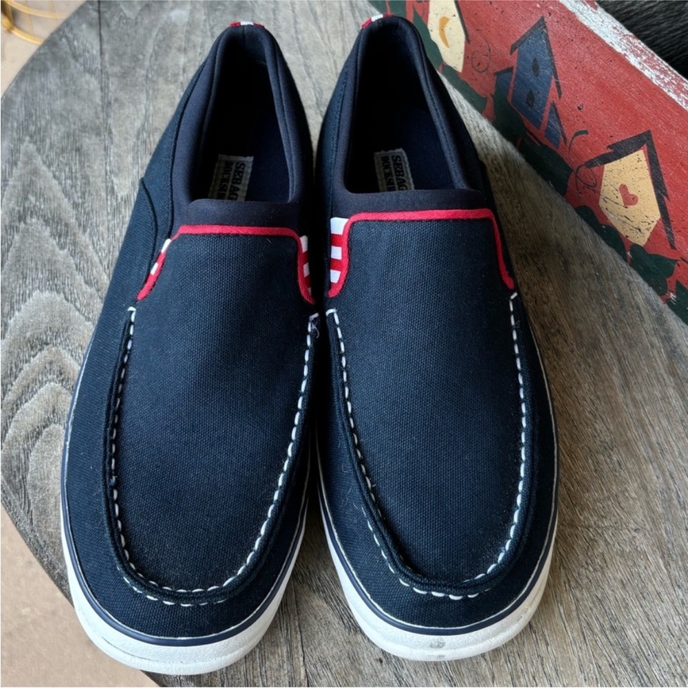 Sebago Docksiders Patriotic Slip-On‎ Canvas Shoes - Picture 2 of 8
